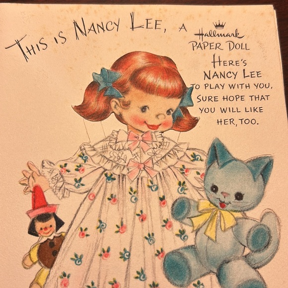Vintage Hallmark Paper Doll “Nancy Lee” Card & Envelope - Picture 2 of 13